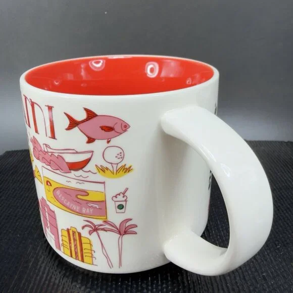 Starbucks Miami 14oz Been There Collection Mug Series Collection New W Sticker - Picture 5 of 13